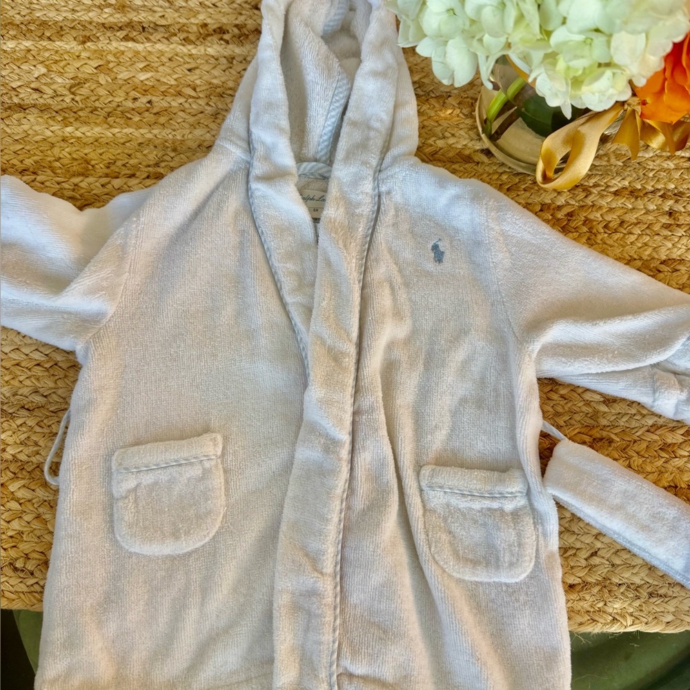 Ralph Lauren white Hooded baby’s Robe